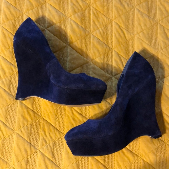 BCBGeneration Shoes - BCBGeneration blue suede platforms, 7